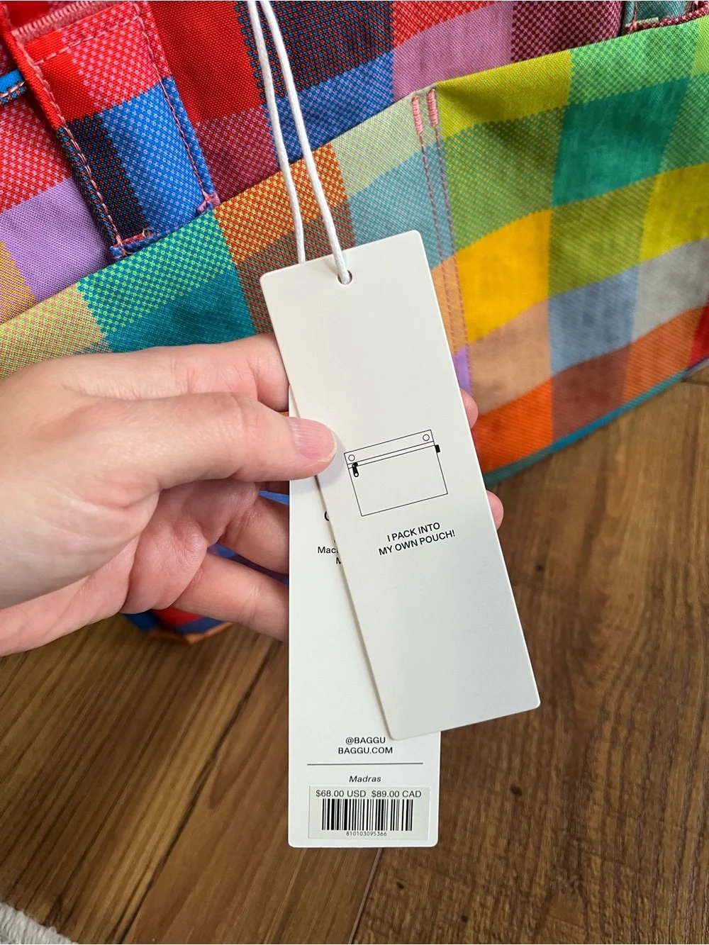BAGGU Madras ECB Everyday Cloud Bag - Picture 14 of 14